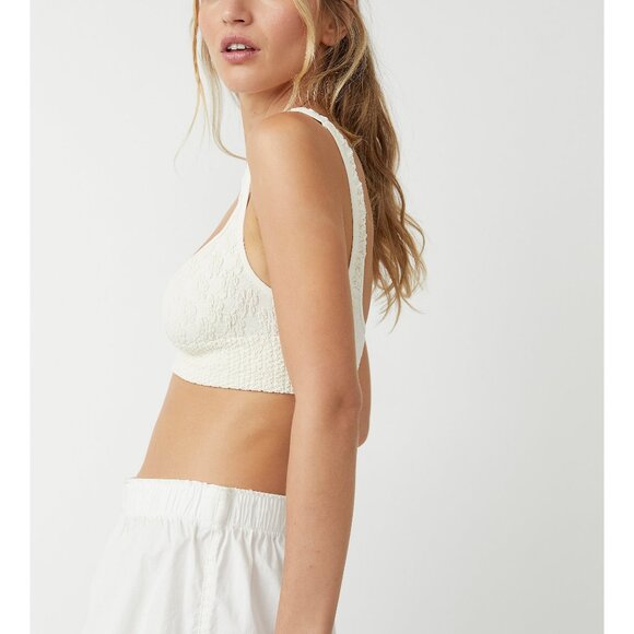NWT FREE PEOPLE Just Like That Seamless Bra Ivory-size L/XL - Picture 3 of 8